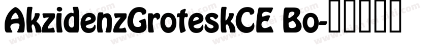 AkzidenzGroteskCE Bo字体转换